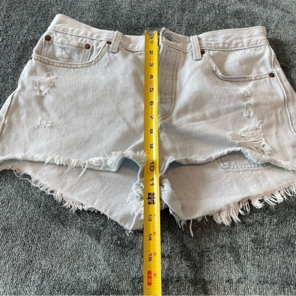 Levi’s Super Low Shorts Blue Size 30 - Picture 8 of 9